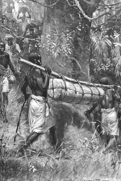डेविड लिविंगस्टोंस के शरीर को तट पर लाकर अफ्रीका, 1873 द्वारा अज्ञात