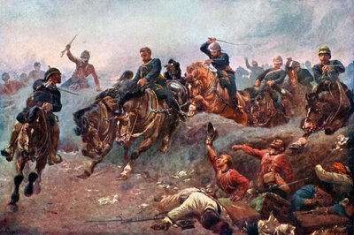 ब्रिटिश आर्टिलरी टेल-एल-केबीर, 1882, c1920 में शत्रु लाइनों में प्रवेश करती है द्वारा अज्ञात