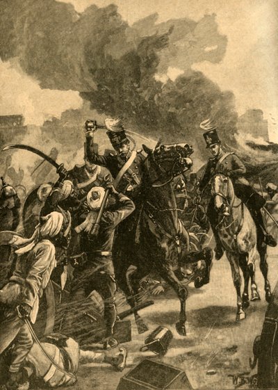 ब्रिटिश जनरल जोसेफ थैकवेल, सोबरान, पंजाब, भारत की लड़ाई में, 1846 c1890। द्वारा अज्ञात