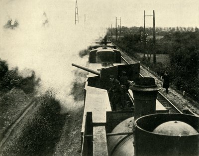 ब्रिटिश नौसेना की बख्तरबंद ट्रेन, प्रथम विश्व युद्ध, 1914, c1920। द्वारा अज्ञात