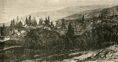 बुर्सा, तुर्की की प्राचीन राजधानी, 1890। द्वारा अज्ञात