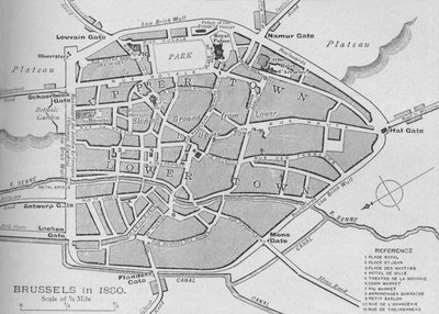 1830 में ब्रसेल्स - योजना, 1902 द्वारा अज्ञात