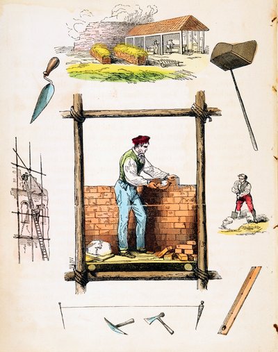 बिल्डिंग ट्रेड, c1845 द्वारा अज्ञात