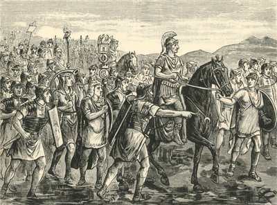 रूबरिक क्रॉसिंग सीज़र, 1890। द्वारा अज्ञात