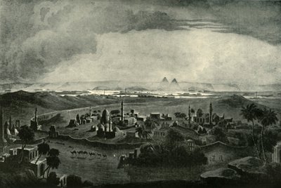 काहिरा और पिरामिड, 19 वीं सदी की शुरुआत में, 1901। द्वारा अज्ञात