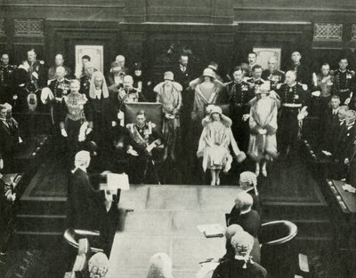 कैनबरा, ऑस्ट्रेलिया। 9 मई, 1927, 1937 को पहली बार महामहिम संसद का उद्घाटन करते हुए। द्वारा अज्ञात