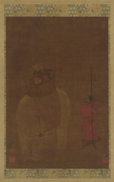 सुसज्जित हाथी और परिचारक, मिंग राजवंश, 16वीं-17वीं शताब्दी। द्वारा अज्ञात
