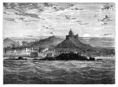 केप कोस्ट कैसल, गोल्ड कोस्ट, पश्चिम अफ्रीका, c1890 द्वारा अज्ञात
