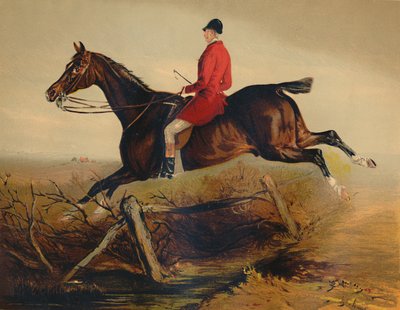 एक पसंदीदा आयरिश हंटर पर कप्तान पर्सी विलियम्स, c1879। द्वारा अज्ञात