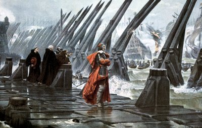 ला रोशेल की घेराबंदी पर कार्डिनल रिचल्यू, 16 वीं शताब्दी की शुरुआत में 1628 द्वारा अज्ञात