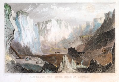 सेंट ऑस्टेल, कॉर्नवाल, इंग्लैंड, c1825, 1837 के पास कारग्लाज़ टिन की खान द्वारा अज्ञात