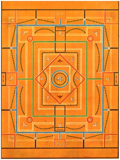छत की सजावट, पोम्पेई, इटली, 1928। द्वारा अज्ञात