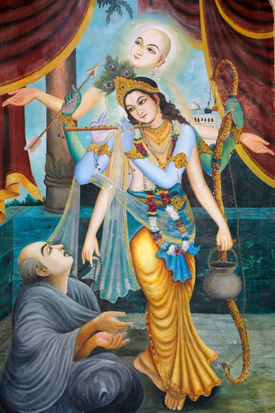 चैत्य महाप्रभु, 15वीं शताब्दी के वैष्णव संत और समाज सुधारक- वैष्णव का अर्थ है विष्णु या कृष्ण की वंदना करना (कृष्ण, बांसुरी बजाते हुए, विष्णु के अवतार में से एक हैं) वृंदावन इंडे द्वारा अज्ञात