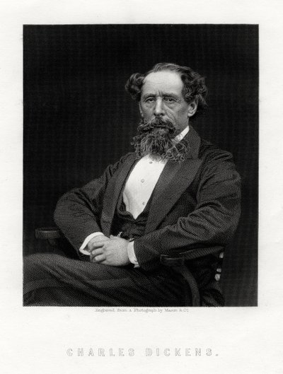 चार्ल्स डिकेंस, अंग्रेजी उपन्यासकार और पत्रकार, 1876 द्वारा अज्ञात