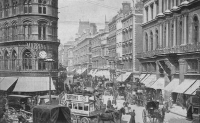 लंदन के सिटी मेंशन हाउस से चेपसाइड, c1900 1901 द्वारा अज्ञात