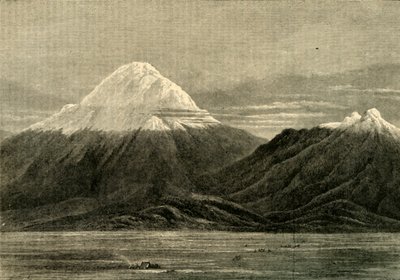 रिंबाबा, 1881 की दिशा से चिम्बोराजो और कारिहुआराज़ैओ। द्वारा अज्ञात