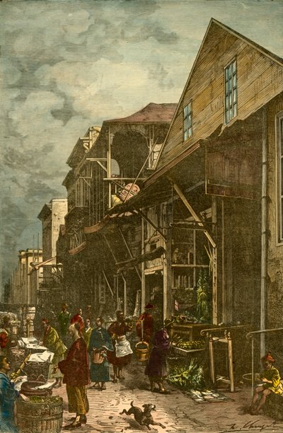 सैन फ्रांसिस्को में चीनी क्वार्टर, c1885। द्वारा अज्ञात