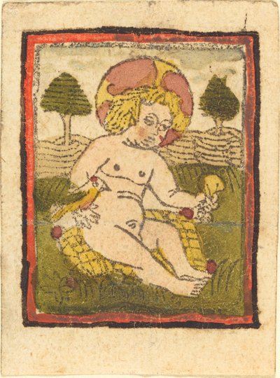क्राइस्ट चाइल्ड विद बर्ड, 14601470। द्वारा अज्ञात