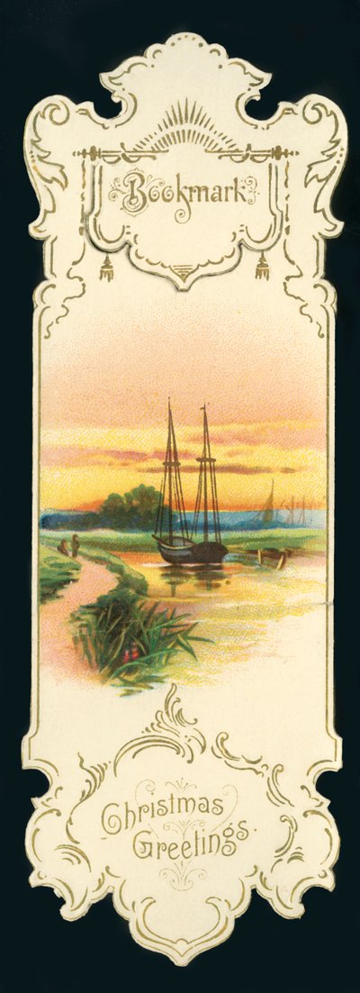 क्रिसमस की बधाई - बुकमार्क, c1900। द्वारा अज्ञात