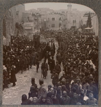 बेथलहम में क्रिसमस जुलूस, c1900 द्वारा अज्ञात