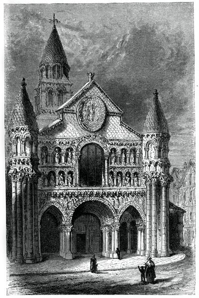 चर्च ऑफ आवर लेडी ऑफ द ग्रेट, पोइटियर्स, फ्रांस, 12 वीं शताब्दी, 1870 द्वारा अज्ञात
