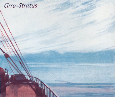 सिरो-स्ट्रैटस - आकाश में 1935 में प्रमुख बादल रूपों का एक दर्जन द्वारा अज्ञात