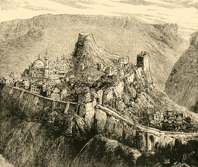 1890 के तिरनोवा में बुल्गारिया के प्राचीन राजाओं का गढ़ और महल। द्वारा अज्ञात