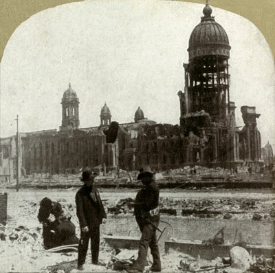 McAllister सेंट से सिटी हॉल, पूर्वोत्तर, 1906 देख रहे हैं। द्वारा अज्ञात