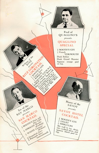 कॉकटेल व्यंजनों, c1935 1935। द्वारा अज्ञात