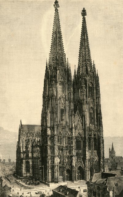 कोलोन कैथेड्रल, 1890। द्वारा अज्ञात