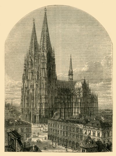 कोलोन कैथेड्रल पूर्ण रूप में, 1881। द्वारा अज्ञात