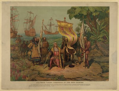 कोलंबस ने नए देश पर कब्जा कर लिया, 1893 द्वारा अज्ञात