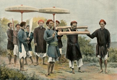 निंदा के लिए परिश्रम के लिए चलना, निंदा की सजा सज़ा 1900 में। द्वारा अज्ञात