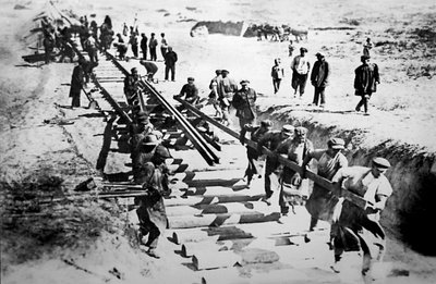 ट्रांस-साइबेरियन रेलवे, यूएसएसआर, 1929 पर निर्माण कार्य द्वारा अज्ञात