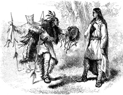 परिवर्तित मूल अमेरिकी और पॉवर्स, c17 वीं शताब्दी c1880 द्वारा अज्ञात