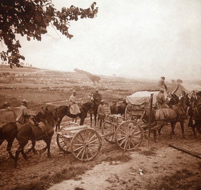 कॉन्वॉय, जेनेकोर्ट, उत्तरी फ्रांस, 1916 द्वारा अज्ञात