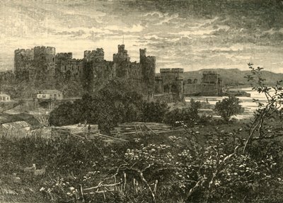 कॉनवे कैसल, रोड से लानल्रॉस्ट, 1898 तक। द्वारा अज्ञात