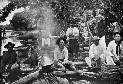 एक बेड़ा पर खाना बनाना, पैराग्वे, 1911 द्वारा अज्ञात