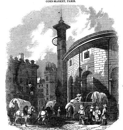 कॉर्न-मार्केट, पेरिस, 1836 द्वारा अज्ञात