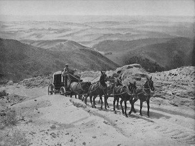 क्रॉसिंग सैन मार्कोस दर्रा, कैलिफोर्निया, c1897। द्वारा अज्ञात