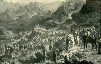 जम्बूरक कोटाल को पार करते हुए, 1901। द्वारा अज्ञात