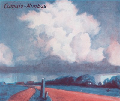 क्यूमुलो-निंबस - प्रिंसिपल क्लाउड फॉर्म्स इन द स्काई, 1935 का एक डोजेन द्वारा अज्ञात