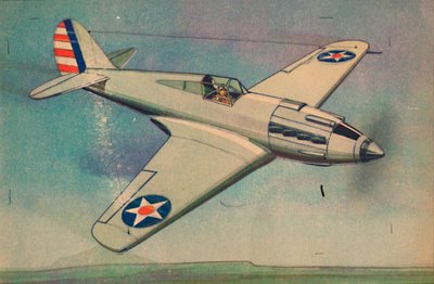 कर्टिस XP40 फाइटर मोनोप्लेन, c1944। द्वारा अज्ञात