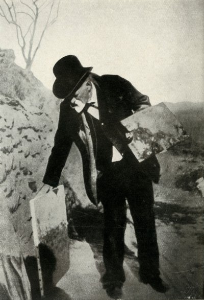 पेंटिंग और पैलेट के साथ सेज़ेन, c1900, 1947। द्वारा अज्ञात
