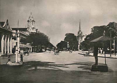 डलहौजी स्ट्रीट, रंगून, 1900। द्वारा अज्ञात