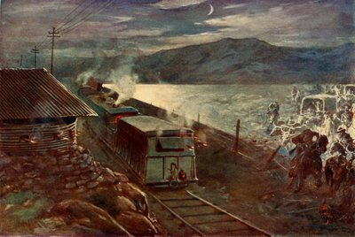 'डी वेट का रेलवे पार करने का प्रयास', 1902। द्वारा अज्ञात
