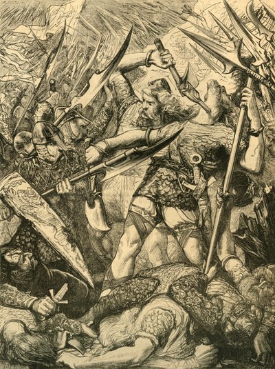 हेस्टिंग की मौत हेस्टिंग्स की लड़ाई में, 1873। द्वारा अज्ञात