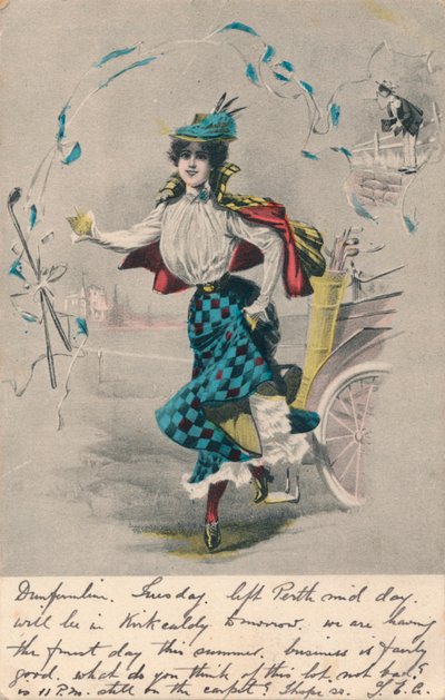 सजावटी महिला गोल्फर 1, c1904 द्वारा अज्ञात