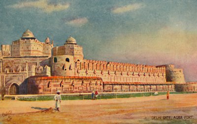 दिल्ली गेट, आगरा किला। द्वारा अज्ञात