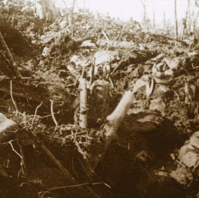 नष्ट किया गया आश्रय, लेस gesपारेज, उत्तरी फ्रांस, 1915। द्वारा अज्ञात